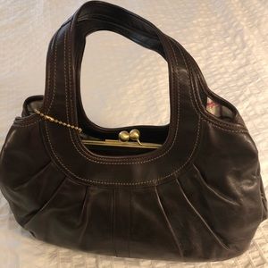 Brown leather Coach bag